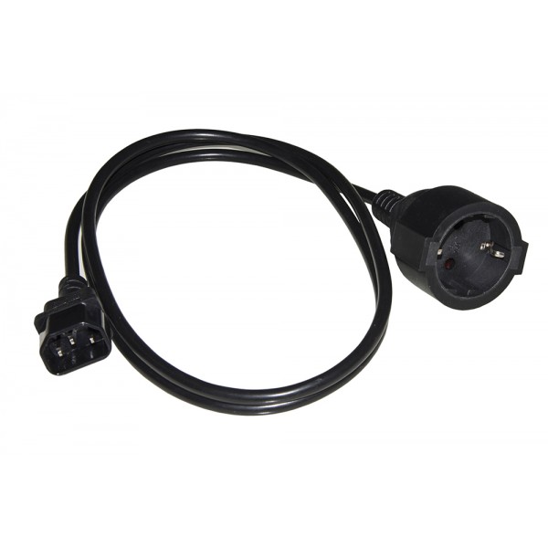 LINK adattatore di alimentazione con presa schuko tedesca femmina - iec c14 maschio cavo 1,50mt