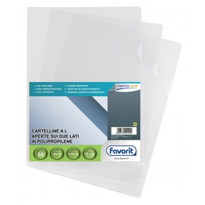 Cartelline a l pratic, liscia 22x30cm colore trasparente