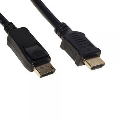 Cavo video displayport 1.2 - hdmi 1.4 - 1.8mt colore nero