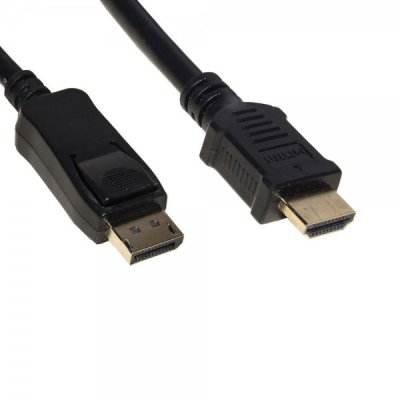 Cavo video displayport 1.2 - hdmi 1.4 - 3mt colore nero