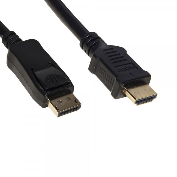 Cavo video displayport 1.2 - hdmi 1.4 - 3mt colore nero