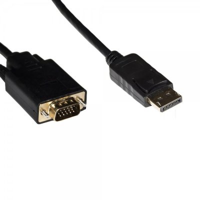 Cavo video displayport 1.1 - vga - 1.8mt colore nero