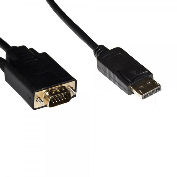 Cavo video displayport 1.1 - vga - 1.8mt colore nero