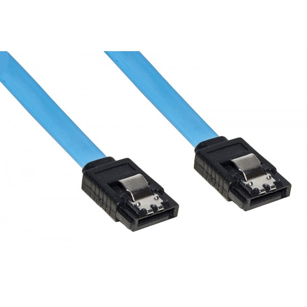 LINK cavo flat SATA III 6.0 Gbit/s con clip in metallo da 0,3m