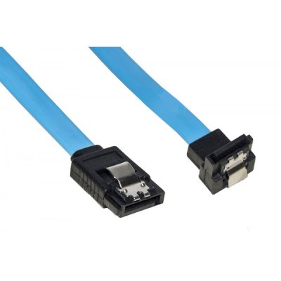 LINK cavo flat SATA III 6.0 Gbit/s angolato con clip in metallo da 0,3m