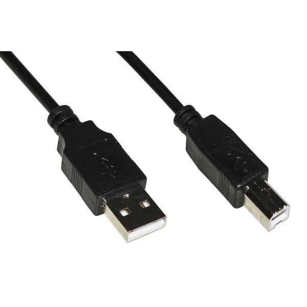 Cavo usb 2.0 connettori a-b 1,8m colore nero