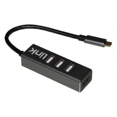 LINK multiporta 4 porte USB 2.0 e connettore USB-C, cavo incluso da 15cm