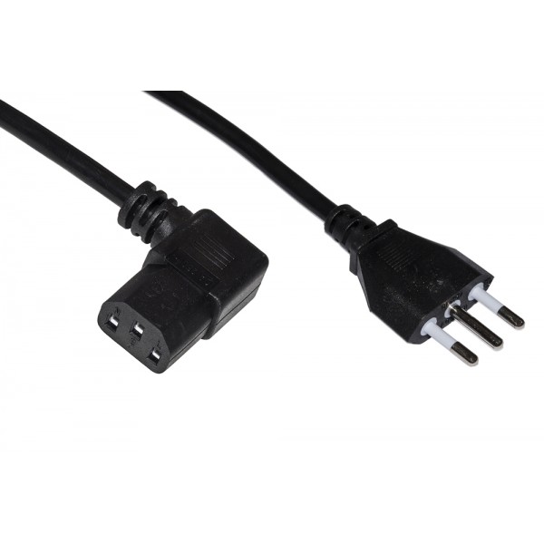 LINK cavo alimentazione spina italiana tripolare 10 a - presa 90 gradi iec 1.8mt