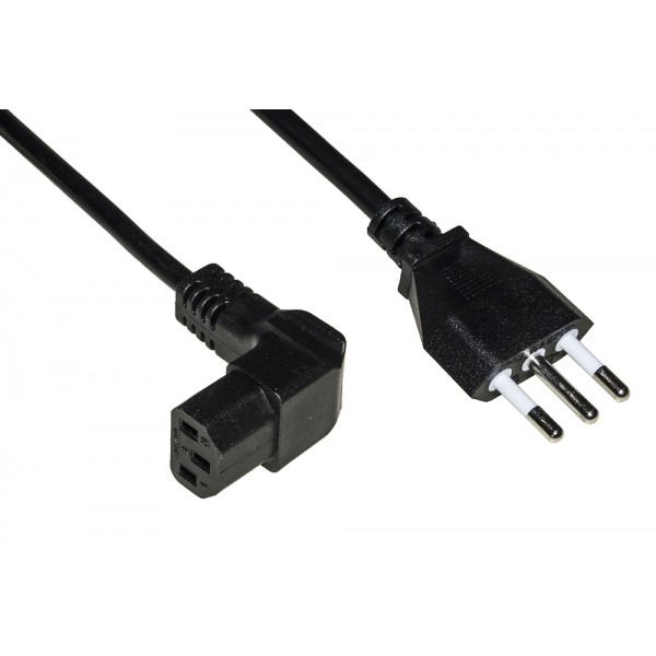 LINK cavo alimentazione spina italiana tripolare 10A - presa 90 gradi iec 1.8mt