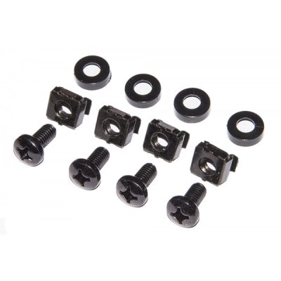 Kit 50 viti, dadi e rondelle colore nero