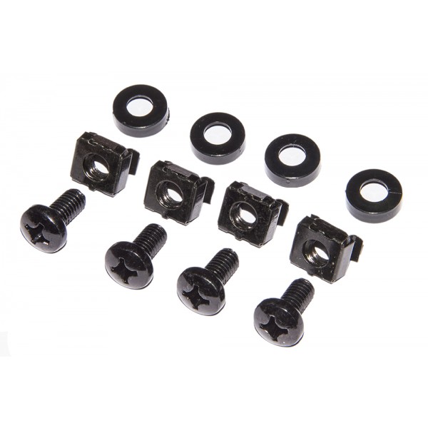 Kit 50 viti, dadi e rondelle colore nero