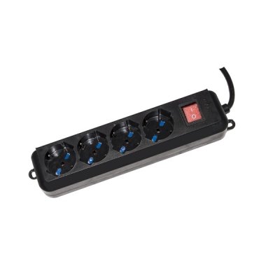 LINK multipresa con 4 prese universali ita/schuko 10/16 a - spina 16 a con interruttore, lunghezza cavo 1,5mt