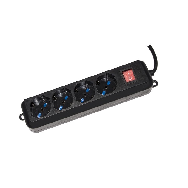 LINK multipresa con 4 prese universali ita/schuko 10/16 a - spina 16 a con interruttore, lunghezza cavo 1,5mt