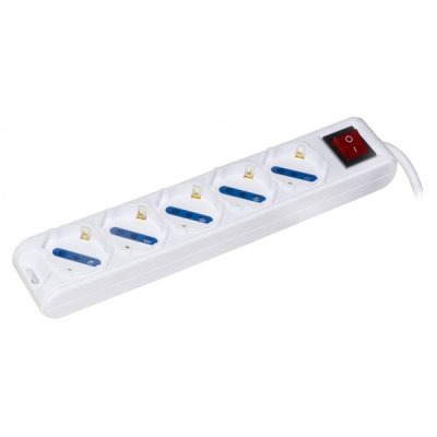 LINK multipresa 5 prese universali ita/schuko 10A - spina 10A con interruttore, lunghezza cavo 1,5mt