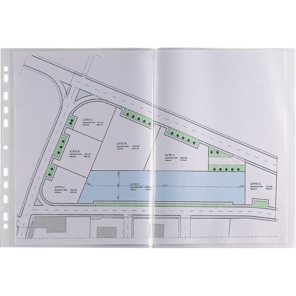 Buste forate in ppl, liscia 42x30cm colore trasparente