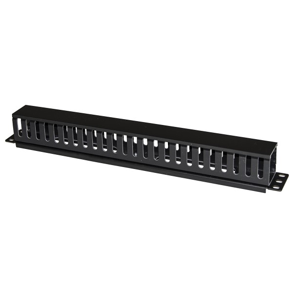 Pannello passacavi per armadio rack 19" colore nero