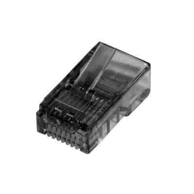 100 connettori rj45 utp per cavi flessibili cat 5e colore nero