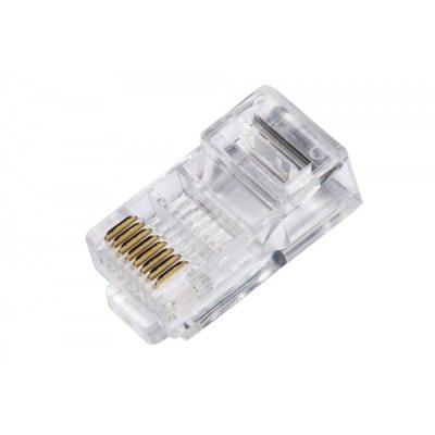 10 connettori rj45 utp per cavi flessibili cat 5e colore trasparente