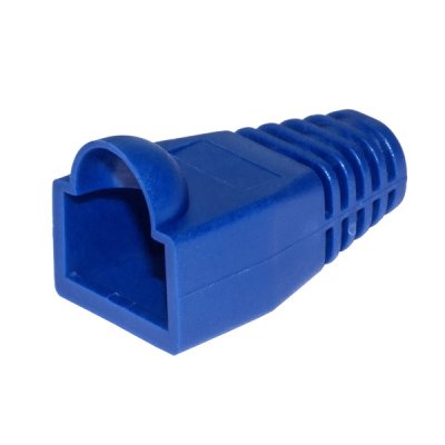 Confezione 100 copriconnettori 6mm per plug rj45 colore blu