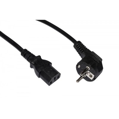 LINK cavo alimentazione da 1mt con spina tedesca 90 gradi - presa iec C13 femmina