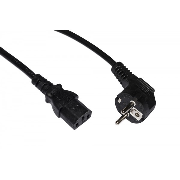 LINK cavo alimentazione da 5mt con spina tedesca 90 gradi 16A, presa iec C13
