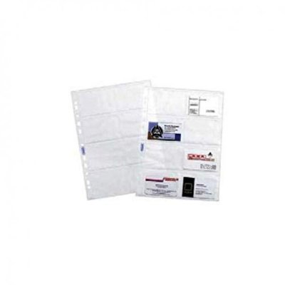Buste a foratura porta biglietti da visita 22,2x31,2cm colore trasparente
