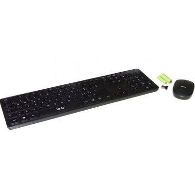 Link tastiera wireless con mouse e pile colore nero