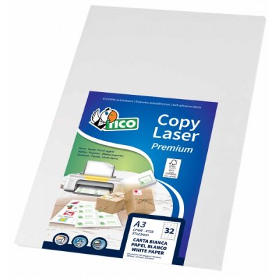 Etichette adesive in fogli a3 colore bianco