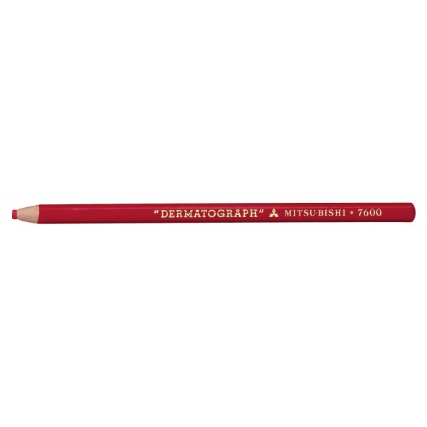 Matita dermotografica OSAMA ideale per per scrivere e marcare pelle, tessuti, stoffa, vetro, metallo, plastica e ceramica in modo indelebile. - Rosso