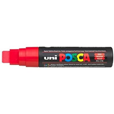 Paint pc17k - marcatore permanente colore rosso tipo punta scalpello