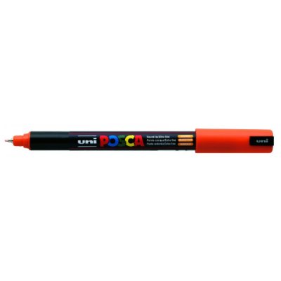 Pen pc1m - marcatore permanente colore arancione tipo punta conica
