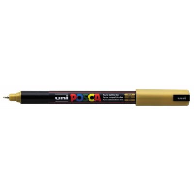 UNI POSCA Marcatore permanente a tempera con inchiostro pigmentato a base d'acqua - punta 0,7mm - Oro