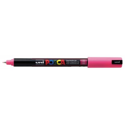 UNI POSCA Marcatore permanente a tempera con inchiostro pigmentato a base d'acqua - punta 0,7mm - Rosa