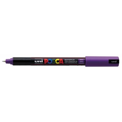 UNI POSCA Marcatore permanente a tempera con inchiostro pigmentato a base d'acqua - punta 0,7mm - Viola