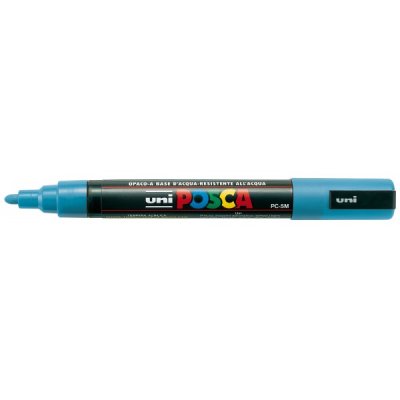 UNI POSCA Marcatore permanente a tempera con inchiostro pigmentato a base d'acqua - punta 2,5mm - Azzurro