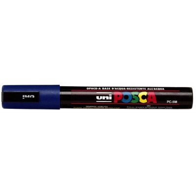 UNI POSCA Marcatore permanente a tempera con inchiostro pigmentato a base d'acqua - punta 2,5mm - Blu