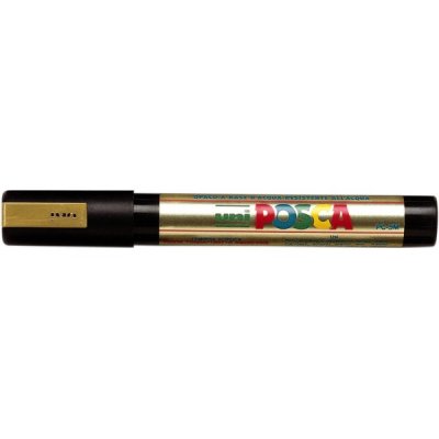 UNI POSCA Marcatore permanente a tempera con inchiostro pigmentato a base d'acqua - punta 2,5mm - Oro