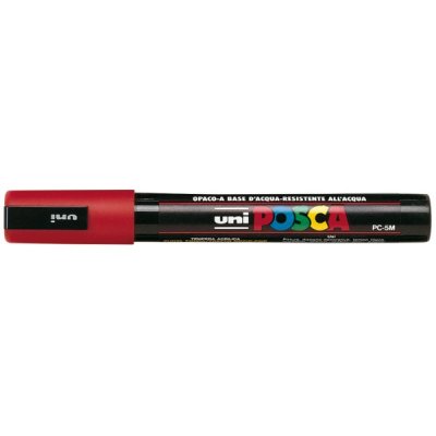 Pc5m - marcatore permanente colore rosso tipo punta tonda