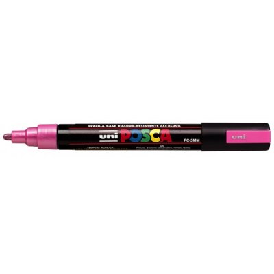 Pc5m - marcatore permanente colore rosa tipo punta tonda