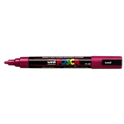 Pc5m - marcatore permanente colore rosso vino tipo punta tonda