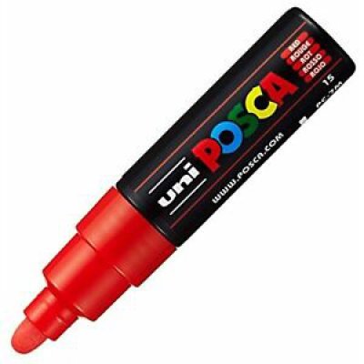 Paint pc17m - marcatore permanente colore rosso tipo punta tonda