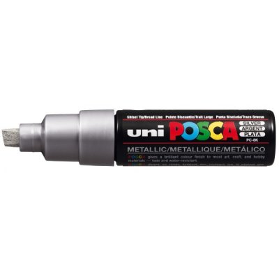 Pc8k - marcatore permanente colore argento tipo punta scalpello