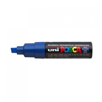 Pc8k - marcatore permanente colore blu tipo punta scalpello
