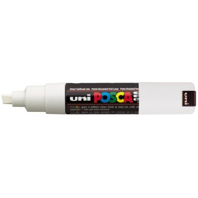 Pc8k - marcatore permanente colore bianco tipo punta scalpello