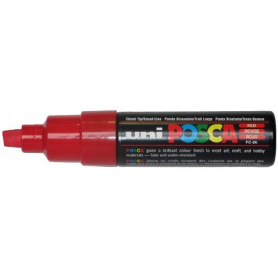 Pc8k - marcatore permanente colore rosso tipo punta scalpello