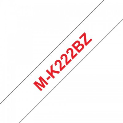 Brother mk-222bz nastro rosso/bianco 9mm x 8m colore rosso su bianco