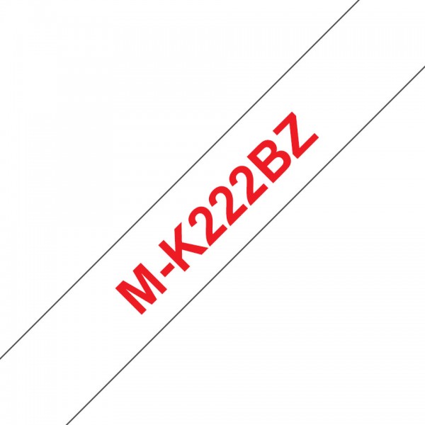 Brother mk-222bz nastro rosso/bianco 9mm x 8m colore rosso su bianco