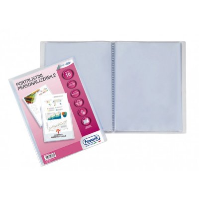 Portalistini personalizzabili sviluppo, 10 buste 22x30cm colore trasparente