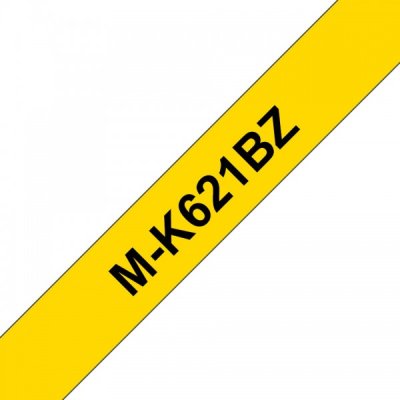 Brother mk-621bz nastro nero/giallo 9mm x 8m colore nero su giallo