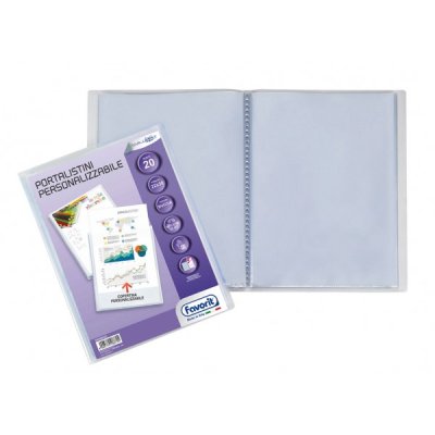 Portalistini personalizzabili sviluppo, 20 buste 22x30cm colore trasparente